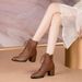 cuishenhao 2025 Short For Soft Leather Martin Women Autumn Winter New Mid-Heel Fashion Versatile Warm Fleece-Lined Women's Boots_vogvips.com