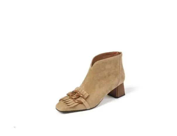 New Autumn/Winter Women Sheep Suade Toe Square Heel Mid-Heel Ankle Boots Fringed Zipper Fashion Office Lady Shoes_vogvips.com