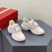 Rhinestone Square Buckle Torre Shoes Women's New Style Slip-on Mesh Retro Belt Buckle All-match Shallow Mouth Shoes_vogvips.com