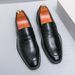 Suitable For All Seasons 46 47 48 Large Size Leather Shoes Color Polished Square Toe Men's Casual Loafers Youth Trend British Style_vogvips.com
