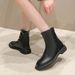Women's Slim Fit Soft Leather Martin Boots British Style Back Zipper Elastic Ankle Boots Plus Size Autumn New Style_vogvips.com