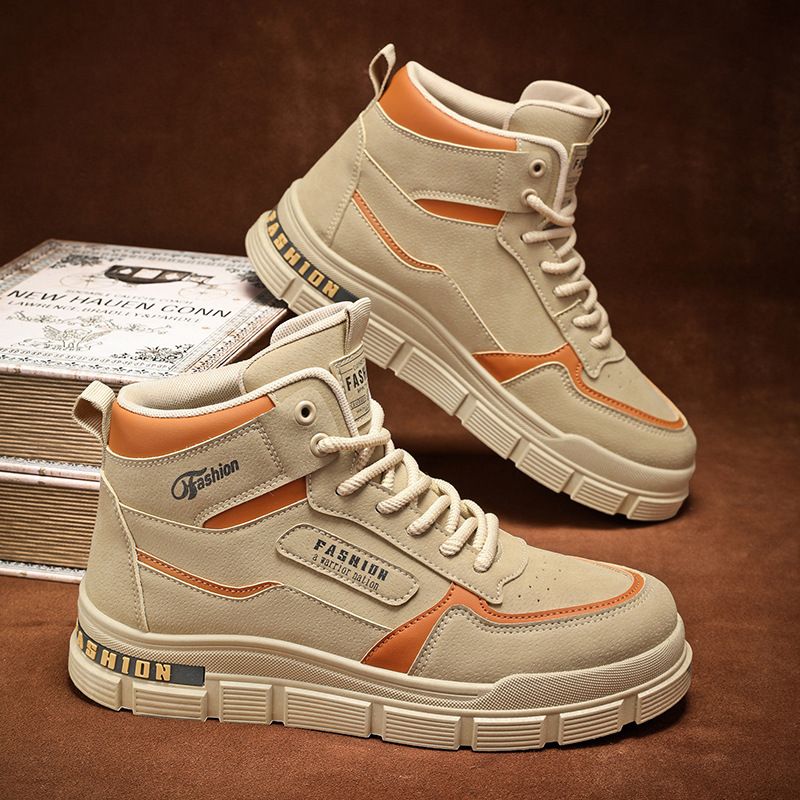 Men's Shoes Breathable High-top Martin Boots Men's Retro Non-slip Tooling Shoes Casual Labor Insurance Shoes Men_vogvips.com