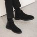 Men's Boots Mid Black Low Casual Leather Shoes_vogvips.com