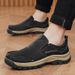 Men's Shoes 2026 Spring Lightweight Comfortable Versatile Work Shoes Driving Shoes Thick-Soled Casual Leather Shoes For_vogvips.com