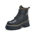 Platform Martin W, Autumn Winter 2023 New Style, Fleece-Lined Slim Boots, Short Boots With Hidden Wedge For Petite_vogvips.com
