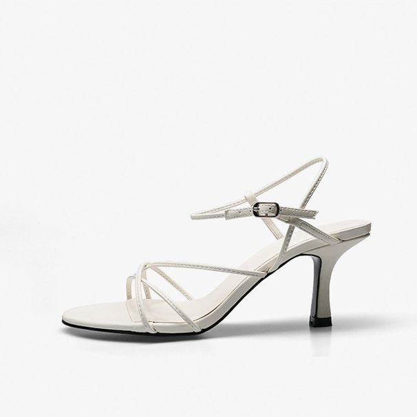 French Sandal Fairy Style 2022 Summer New Internet Celebrity Thin Open Toe High Heel One Strap Small Heel Women'_vogvips.com