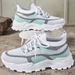 Women's Shoes Large Size Casual Shoes Flying Woven Breathable Single Shoes Thick Sole Heightening Shoes Dad Shoes_vogvips.com