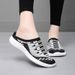 Women's 2025 Spring/summer Collection Slip-on Cross-border Wholesale Couple Casual Breathable Fly-knit Mules Mom Shoes_vogvips.com