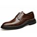 Premium Men's Formal Dress Shoes - Oxford Business Casual Shoes With Rubber Sole For Wedding & Office (Black/Brown)_vogvips.com