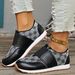 Women's Shoes Sports Casual Shoes Autumn Large Size Round Toe Color Matching Flat Shoes_vogvips.com