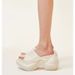 Flower Platform 9CM Cross Wedge High Heel Slippers Summer New Casual Internet Celebrity Stepping On Clouds Bea_vogvips.com