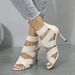 Cro-border Fahion Plu-ize European And American Tyle Cro-elatic Trap Back-zip Exy Jazz Dance High-heeled_vogvips.com