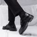 Unbeatable Quality Men's 2025 Spring New Genuine Cowhide One Foot Stepping Wedding Groom's Men's Casual Leather Shoes British Style_vogvips.com