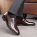 European Warm Series 2025 Spring And Autumn New Pointed Business Formal Baita Men's Leather Slip-On Fleece-Lined Cotton Shoes_vogvips.com