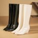 5198-3 For Women, Over-the-Knee Long Leg-Wrapping Slim Pointed Toe High Boots, Chunky Heel Fashion Boots_vogvips.com