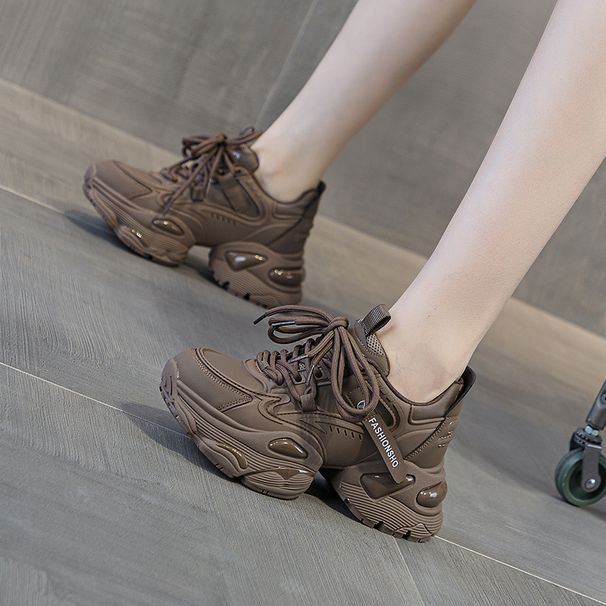 Air Cushion Sole Dad Shoes Women's Platform Heightening Shoes Sports And Leisure Shoes Women's Functional Wind Dance Shoes_vogvips.com
