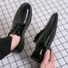 Men's Classic Oxford Dress Shoes – Business Casual Leather Shoes For Wedding & Office – Slip-Resistant Comfortable Formal Shoes For Men (Black)_vogvips.com