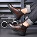 New Leather Spring Men's Shoes High-top Men's Heightening Tooling Martin Boots_vogvips.com
