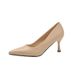 wangjia Wangjia Genuine Leather Etiquette High Heels Women Soft Sole Comfortable For Long Standing Flight Attendant_vogvips.com