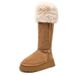 Instant Dispatch~ Tube Snow For Women 2024 New Style Fleece Lined Thickened Cotton Shoes Thick Sole Two-Way Wear_vogvips.com