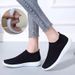 Breathable Knitting Platform Sneakers Women Comfort Soft Sole Non-slip Sports Woman Light Flat Heel Casual Shoes Ladies_vogvips.com