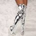 Autumn Winter New Nightclub High Heel Over-the-Knee Sexy Pointed Toe Side Zipper Pole Dance Women's Riding Boots_vogvips.com