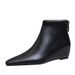 6632-8 European American Retro Simple Versatile Women's Wedge Internal Height Increase High Heel Slimming Short And_vogvips.com