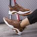 Men’s Shoes Sports Shoes Solid Color Leather Casual Shoes Thick Bottom Trend Running Shoes Wholesale_vogvips.com