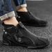 European Warm Series Autumn Winter 2025 Bargain High-top Large Size Men's Leather Shoes Outdoor Casual Octopus Zipper Martin Boots_vogvips.com