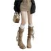 Tassel For Women 2025 New Knight Wasteland Style Chunky Heel Over-the-Knee Long High Tube Boots_vogvips.com
