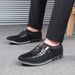 3286 New Fashion Middle-aged Large Size Casual Leather Round Toe Color-blocking Men's Slip-on Wenzhou Shoes_vogvips.com