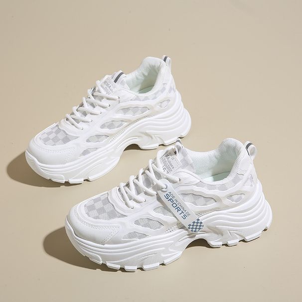 Ins Korean Version New Dad For Women 2025 Summer Student Sports Running Breathable Casual Shoes With A Height Increase_vogvips.com