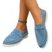 2025 Women's Round Toe Women's Frosted Flat Bottomed Lazy Single Shoe Style Large Casual Shoes Summer Garden_vogvips.com