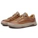 Trendy Autumn New Genuine Leather Sports Casual Sneakers Men's Slanted Toe Comfortable Versatile Clown Shoes_vogvips.com