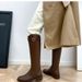 2024 Autumn Winter New Low Heel High Tube Knight Round Toe Over Knee Long Slimming Martin Boots Women_vogvips.com