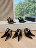 23 Autumn Winter New Square Rhinestone High Heels Belt Buckle Metal Iron Toe Sandals Park Chae Young Same Style Thin_vogvips.com