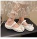 Women's Summer Ballet Clogs, EVA Soft Elastic, Slimming, Iridescent, With Glass Flowers Pearls, For Home And Outdoor_vogvips.com