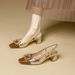 2026 Spring Commuting Women's Shoes: Luxurious Color-Block Metal Square Buckle Closed-Toe Chunky Heel Sandals,_vogvips.com