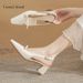 Qianluhui Textured Patent Leather Fashionable Bow Sweet Style Summer Closed-Toe Backless Sandals Elegant Women's Shoes_vogvips.com