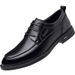 Men's leather shoes Korean pointed business casual men's shoes leather British formal men's single shoes_vogvips.com