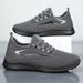New Trendy With Fly Woven Mesh Surface, Breathable Running Men, Versatile Shock-Absorbing Sports Shoes For Spring,_vogvips.com