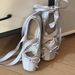 Sweet Style Crisscross Strap Bow Ballet Flat Satin Mary Jane Shoes For Women Sheepskin Version_vogvips.com