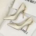 Pumps Pointed Toe Single Women S Wedding Red Bridal Shoes Metal Hollow Suede Stiletto High Heels_vogvips.com
