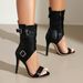 High Heels, Fish Mouth Cool Boots, Thin Heels, Hollow Side Zipper, Short Boots, High Heels, Showing Leg Length And Inner Height_vogvips.com
