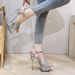 25 New Ultra-high Slim Heels, Waterproof Platform, Round Toe Sandals, Transparent Crystal Bottom, Sequins, Sexy_vogvips.com