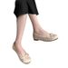 Red Shallow Mouth Single Shoes For Women Spring New French Style Gentle Fairy Blue Ballet Flat Loafers_vogvips.com