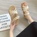 Women's Flat Sandals New Korean Style Fashion Two Wear Flip Flops For Indoor Outdoor Beach All Match Sandals For Ladies_vogvips.com