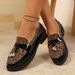 Cross Border Plus Size Versatile Leopard Print Color Block Thick Sole Single Shoes Spring Autumn New Breathable_vogvips.com
