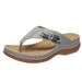 New Plus Size Women's Shoes With Thick Toe And Sloping Heel, Breathable For Wearing Outside Slippers_vogvips.com