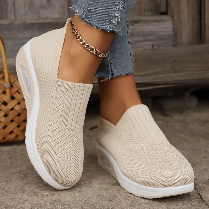 New Women Tennis Walking Air Cushion Non Slip Orthopedic Shoes Ladies Platform Mules Breathable Wedge Female Sneakers_vogvips.com